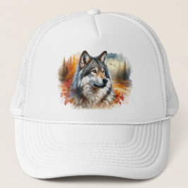 オオカミの秋の色 – 自然の美しいが解き放たれた キャップ