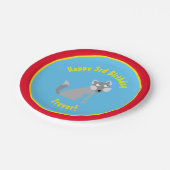 オオカミの紙皿の動物の誕生会 ペーパープレート (アングル)