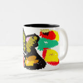 オオカミの美しい秋 ツートーンマグカップ (正面右)