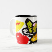 オオカミの美しい秋 ツートーンマグカップ (正面左)