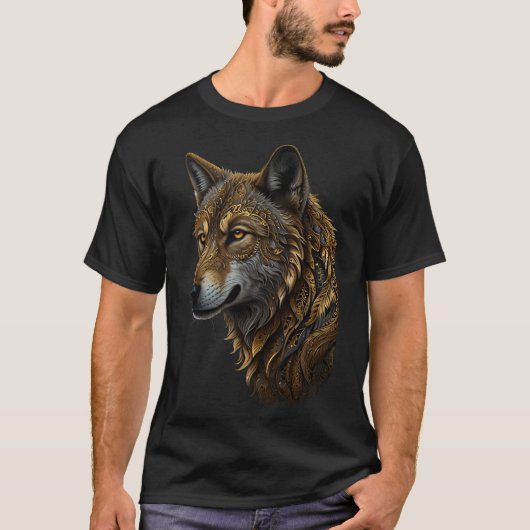 オオカミの肖像画 Tシャツ (正面)
