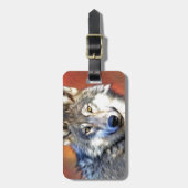 オオカミの芸術の絵画 ラゲッジタグ (正面縦)