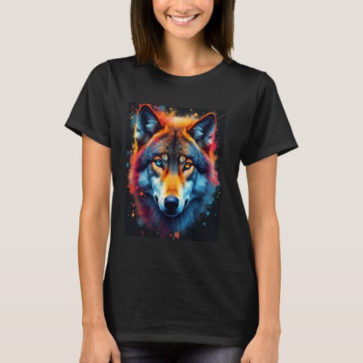 オオカミの芸術 Tシャツ (正面)