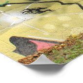 オオカミの落書きで踊る ポスター (角)