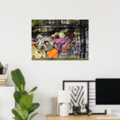 オオカミの落書きで踊る ポスター (ホームオフィス)