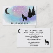 *~*オオカミの虹の松を遠吠えする宇宙の月 名刺 (正面/裏面)