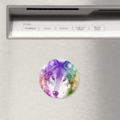 オオカミの視線アート マグネット (インサイチュ (食洗機))