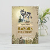 オオカミの誕生日パーティーの招待 招待状 (スタンド正面)