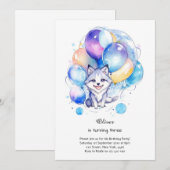 オオカミの誕生日招待状 招待状 (正面/裏面)