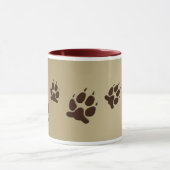 オオカミの足のプリント マグカップ (中央)