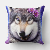 オオカミの輝き クッション (正面)