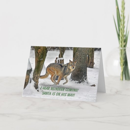 オオカミの連続したクリスマスカード シーズンカード (正面)