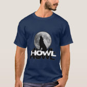 オオカミの遠吠えをテーマにしたTシャツ Tシャツ (正面)