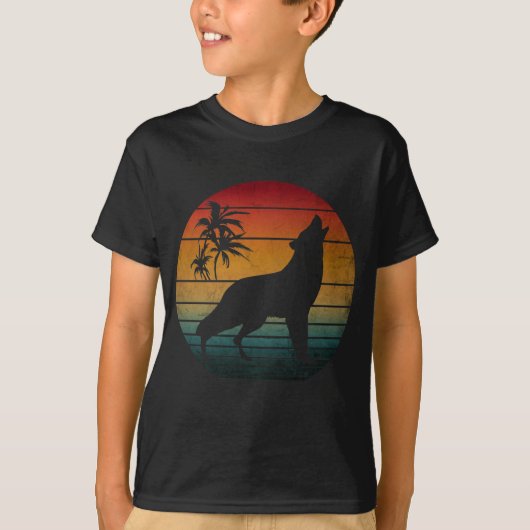 オオカミの遠吠えビンテージTシャツ Tシャツ (正面)