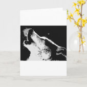 オオカミの遠吠え カード (黄色い花)