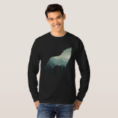 オオカミの遠吠え 山林 Tシャツ (正面フル)