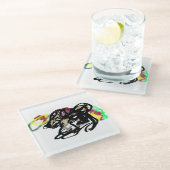 オオカミの野生の秋 ガラスコースター (アングル)