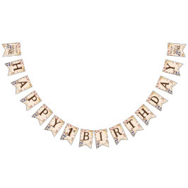 オオカミの野生の1つのウッドランズの誕生日パーティバナー バンティングフラッグ