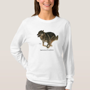 オオカミの長袖のTシャツ Tシャツ