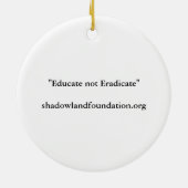 オオカミの陶磁器のクリスマスツリーのオーナメント セラミックオーナメント (裏面)