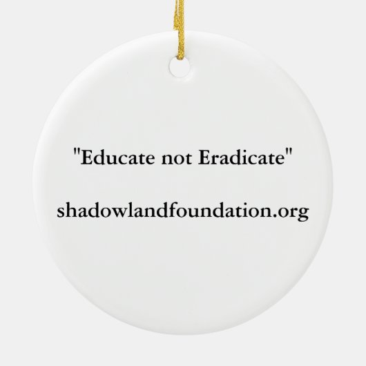 オオカミの陶磁器の木のオーナメント セラミックオーナメント (裏面)