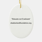 オオカミの陶磁器の木のオーナメント セラミックオーナメント (裏面)