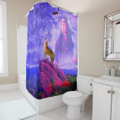 オオカミの霊の素晴らし呼び声 シャワーカーテン (インサイチュ)