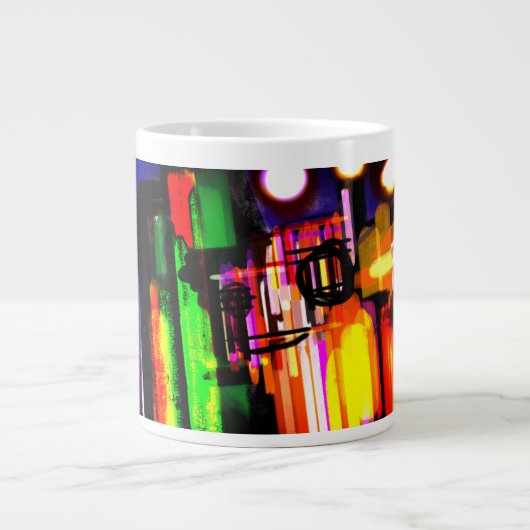 オオカミの霧の森 ジャンボコーヒーマグカップ (正面)