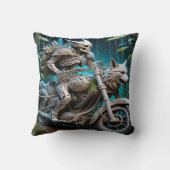 オオカミの頭を取り付けたチョッパーのスケルトン クッション (裏面)