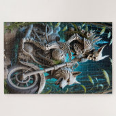 オオカミの頭を取り付けたチョッパーのスケルトン ジグソーパズル (横)