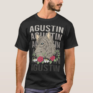 オオカミの頭部 - アグスティン名 Tシャツ