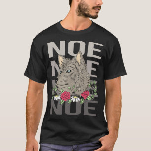 オオカミの頭部 - ノエの名前 Tシャツ