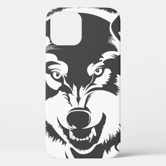オオカミの頭 ケースメイト iPhoneケース Case-Mate iPhoneケース (裏面)