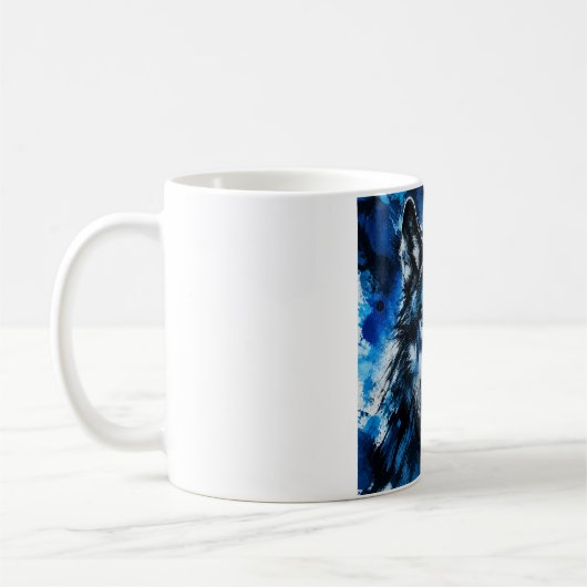オオカミの頭 コーヒーマグカップ (左)