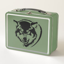 オオカミの頭 メタルランチボックス