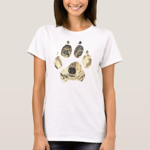 オオカミの顔の女性のティー Tシャツ