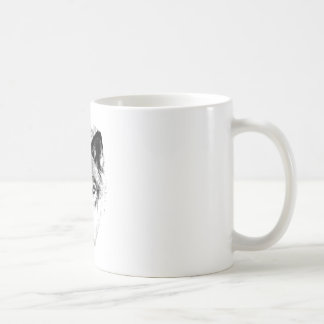 オオカミの顔。 デジタル野性生物のイメージ コーヒーマグカップ