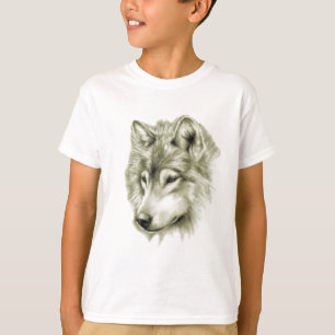 オオカミの顔 Tシャツ