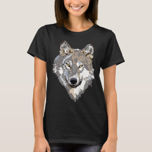 オオカミの顔Tシャツ Tシャツ