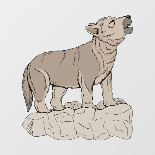 オオカミの鳴き声 ウィンドウサイン (シート)