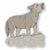 オオカミの鳴き声 シール (正面)