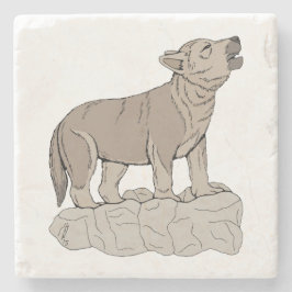 オオカミの鳴き声 ストーンコースター