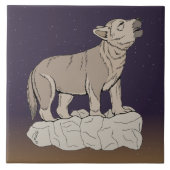 オオカミの鳴き声 タイル (正面)