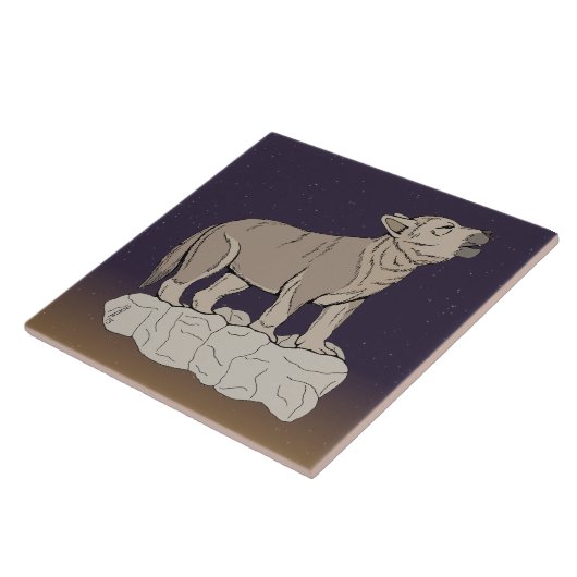 オオカミの鳴き声 タイル (側面)