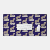 オオカミの鳴き声 デスクマット (キーボード&マウス)