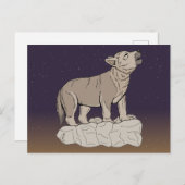 オオカミの鳴き声 ポストカード (正面/裏面)