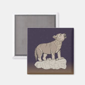 オオカミの鳴き声 マグネット (正面/裏面)