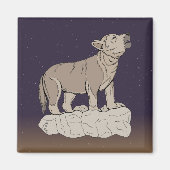 オオカミの鳴き声 マグネット (正面)