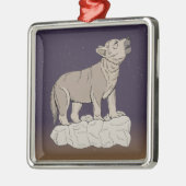 オオカミの鳴き声 メタルオーナメント (左)