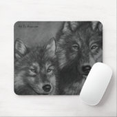 オオカミのmousepad マウスパッド (マウス)